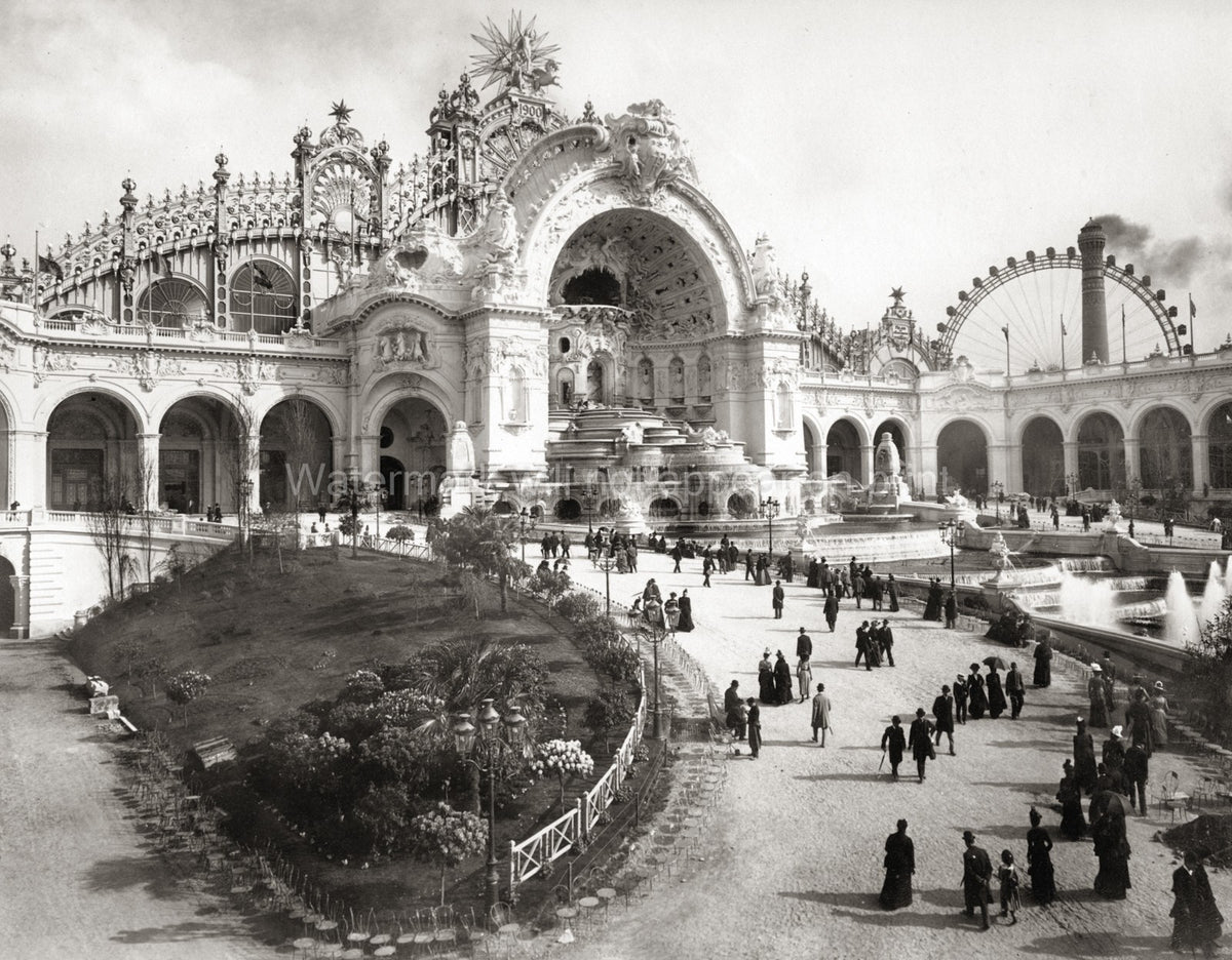 Paris France World Fair Pavilions Exposition Architecture Vtg. Photo 19thC.
