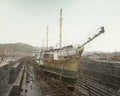 Yokosuka Japan Ship Dry Dock Shipbuilding Repair Naval Vtg. Photo 19thC.
