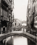 Venice Rio Palazzo Bridge Sighs Canal Gondola Architecture Vtg. Photo 19thC.