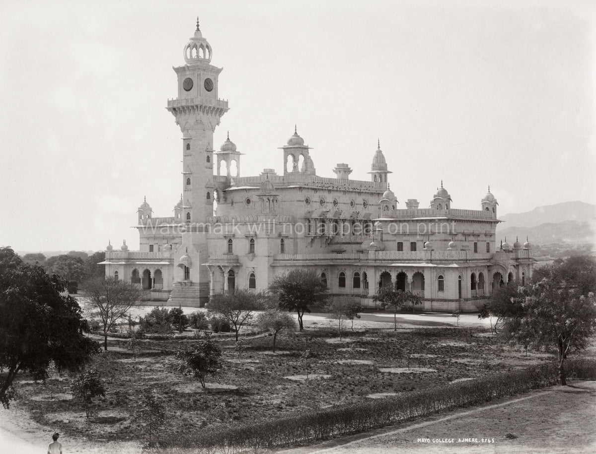 Mayo College Ajmere India Clock Tower Architecture School Vtg. Photo 19thC.