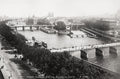 Paris Panorama River Seine le de la Cit Notre Dame Bridges Vtg. Photo 19thC.