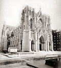St Patrick's Cathedral NYC Construction Gothic Architecture Vtg. Photo 19thC.