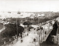 Shanghai China Bund Harbour Ships Waterfront Street Scene Vtg. Photo 19thC.
