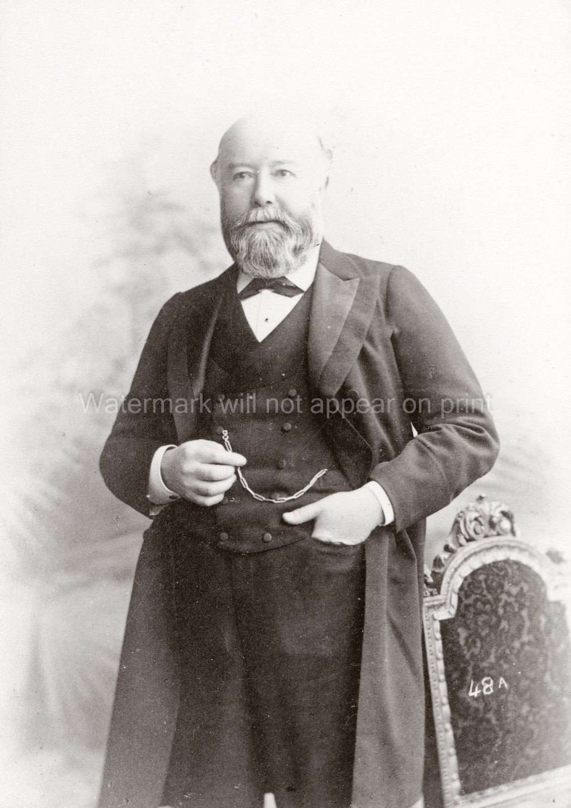 William Imrie White Star Line Shipowner RMS Teutonic Launch Vtg. Photo 19thC.