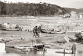 Hong Kong Boat Builders Shipyard Workers Labor Junks Sampans Vtg. Photo 20thC.