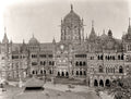 Victoria Terminus Bombay India Railway Station Architecture Vtg. Photo 19thC.