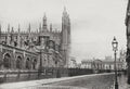 Kings College Cambridge Chapel Gothic Architecture Street Vtg. Photo 19thC.