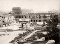 Rome Colosseum & Roman Forum Ancient Ruins Arch Titus Vtg. Photo 19thC.