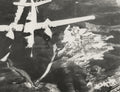 9th Airforce Douglas A-26 Invader Engine Fire Aerial Bomber Vtg. Photo WW2