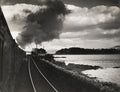 England East Coast Steam Train Railway Locomotive Seascape Vtg. Photo 19thC.