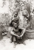 East Africa Zanzibar Coutinho Women Doing Hair Braiding Style Vtg. Photo 19thC.