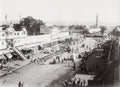 Jaipur India Jeypore Street Scene Bazaar Market Mosque Crowds Vtg. Photo 19thC.