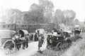 WW1 Picquingy Amiens Blocked Railway Train Horse Carriages Vtg. Photo