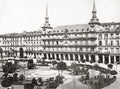 Plaza Mayor Madrid Spain Palace Facade Architecture Gardens Vtg. Photo 19thC.
