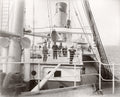 White Star Line RMS Teutonic Deck Sailors Crew Ocean Liner Vtg. Photo 19thC.