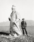 China Ming Tombs Stone Warrior Soldier Statue Sculpture Man Vtg. Photo 20thC.