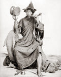 Bhutanese Lama Darjeeling India Monk Musician Ritual Drum Horn Vtg. Photo 19thC.
