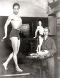 Paris Ballet Dancer Poses Sculptor Male Model Artist Studio Vtg. Photo 20thC.