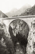 Napoleon Bridge Luz Saint Sauveur France Arch Gorge Mountains Vtg. Photo 19thC.
