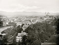 Thun Switzerland Townscape City View Castle River Aare Vtg. Photo 19thC.