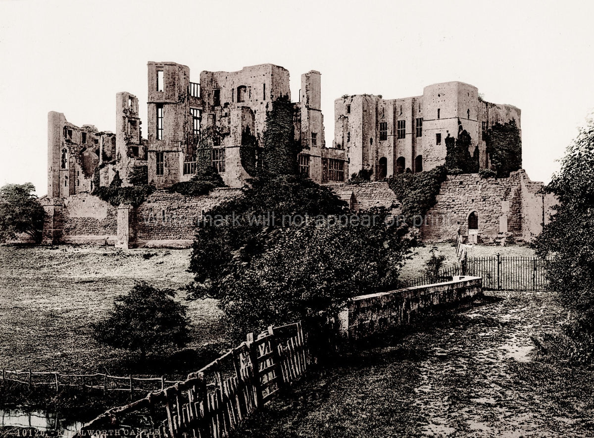 Kenilworth Castle Ruins Medieval Architecture Fortress England Vtg. Photo 19thC.