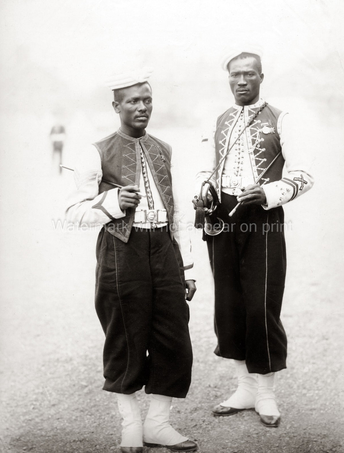 British Army Sergeant Bugler 2nd West Indian Regiment Uniforms Vtg. Photo 19thC.