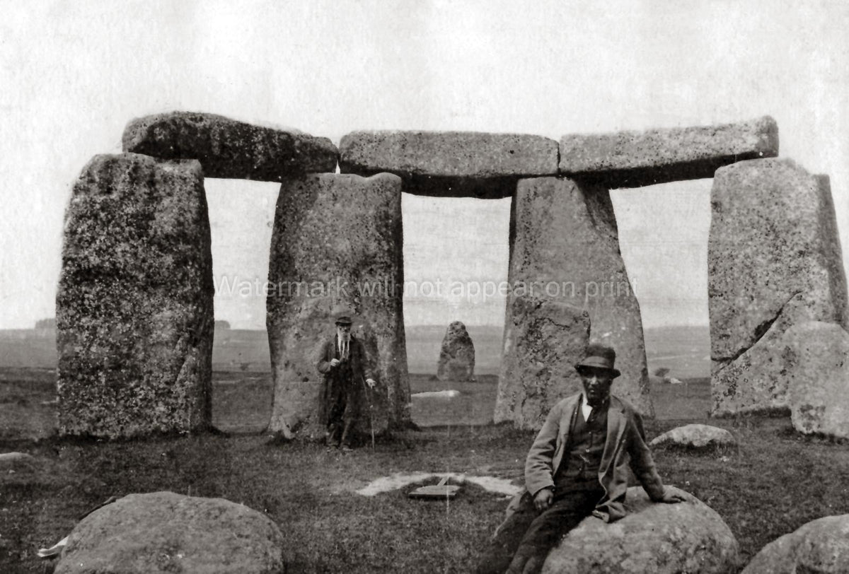 Stonehenge England Ancient Monument Trilithons Sarsen Stones Vtg. Photo 19thC.