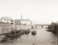 Yokohama Japan Canal Boats Bridge Waterfront Cityscape Vtg. Photo 19thC.