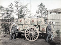 Japan Wheeled Cart Bales Workers Transport Goods Vtg. Photo 19thC.