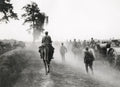 Northern France Artillery Piece Soldiers Horses Cannon WWI Vtg. Photo WW1