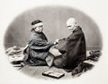 Japan Doctor Patient Samurai Sword Katana Kimono People Vtg. Photo 19thC.