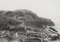 Happy Valley Llanddudno Wales Crowd Gathering Seaside Cliffs Vtg. Photo 19thC.