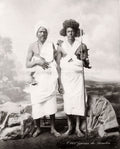 Sudan Suakin Bishareen Warrior Men Spear Turban Portrait Vtg. Photo 19thC.