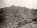 Great Wall China Beijing Mountains Landscape Fortification Vtg. Photo 19thC.