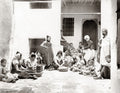 Biskra Algeria Jewish Family Courtyard Daily Life Traditional Vtg. Photo 19thC.