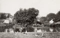 Whitchurch Shropshire River Scene People Boating Picnic Church Vtg. Photo 19thC.