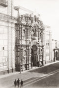 Lima Peru Church Saint Francis Baroque Architecture Street Vtg. Photo 19thC.