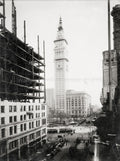 Manhattan Met Life Tower Construction Skyscraper Madison Vtg. Photo 20thC.