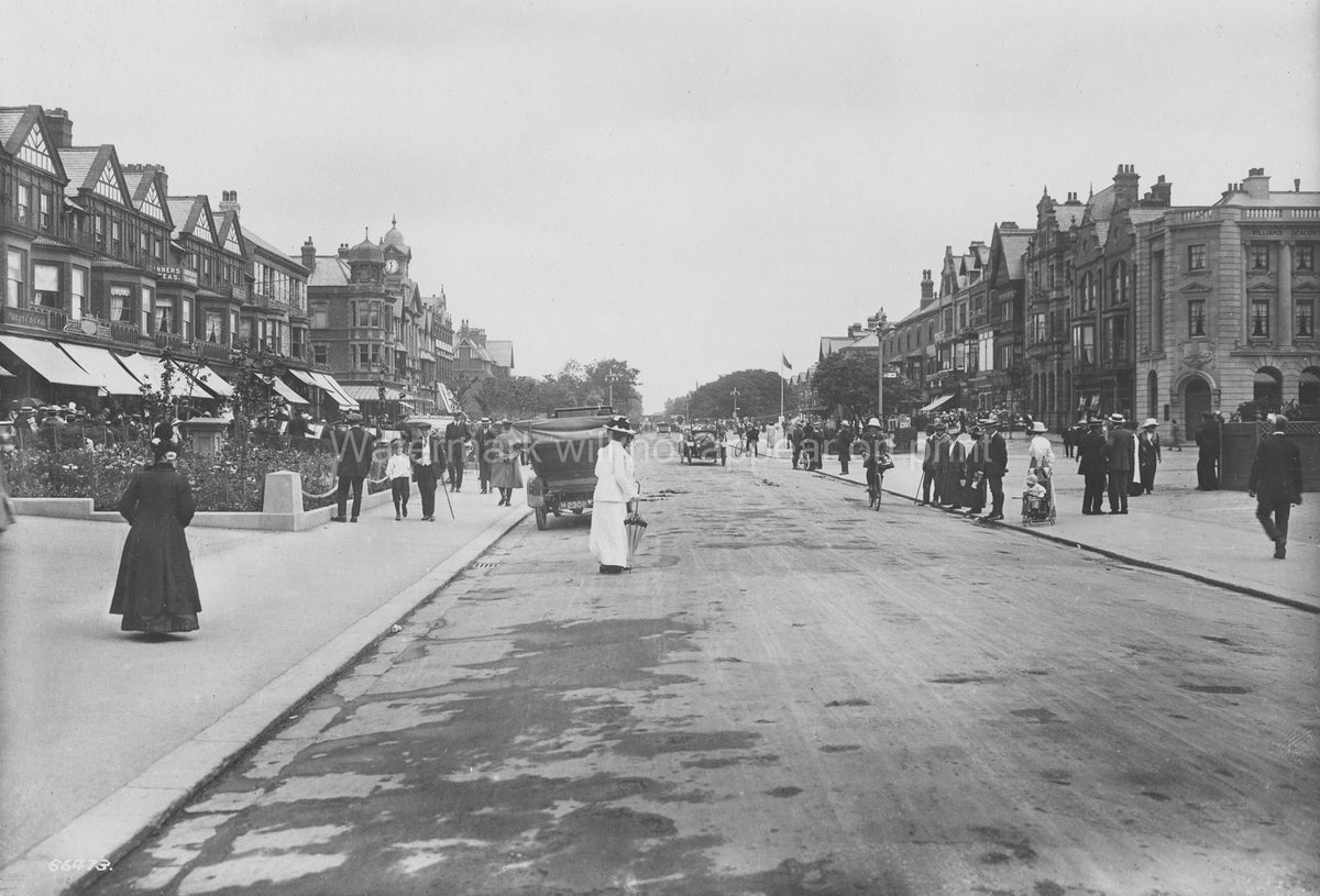 Lytham St Anne's Road West Street Scene Shops Clock Tower Vtg. Photo 19thC.