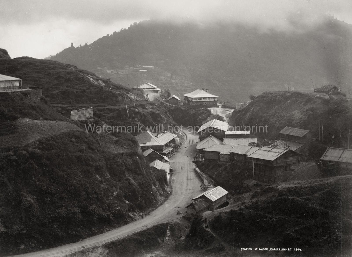 Ghoom Darjeeling India Train Station Railway Mountain Village Vtg. Photo 19thC.