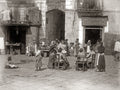 Naples Italy Street Life Piazza Market Shop Women Children Vtg. Photo 19thC.