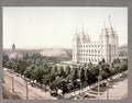 Salt Lake City Utah Temple Square Mormon LDS Church Vtg. Photo 19thC.