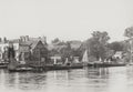 Tamesis Boat Club Kingston Thames London River Boats Vtg. Photo 19thC.