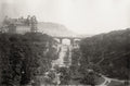 View Ramsdale Valley Bridge Scarborough Grand Hotel Castle Vtg. Photo 19thC.