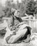 Koskimo Woman Portrait Quatsino Sound Vancouver Island Canada Vtg. Photo 19thC.