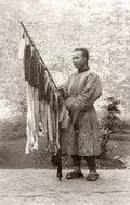 China Chinese Street Vendor Selling Wares Man Queue Hairstyle Vtg. Photo 19thC.