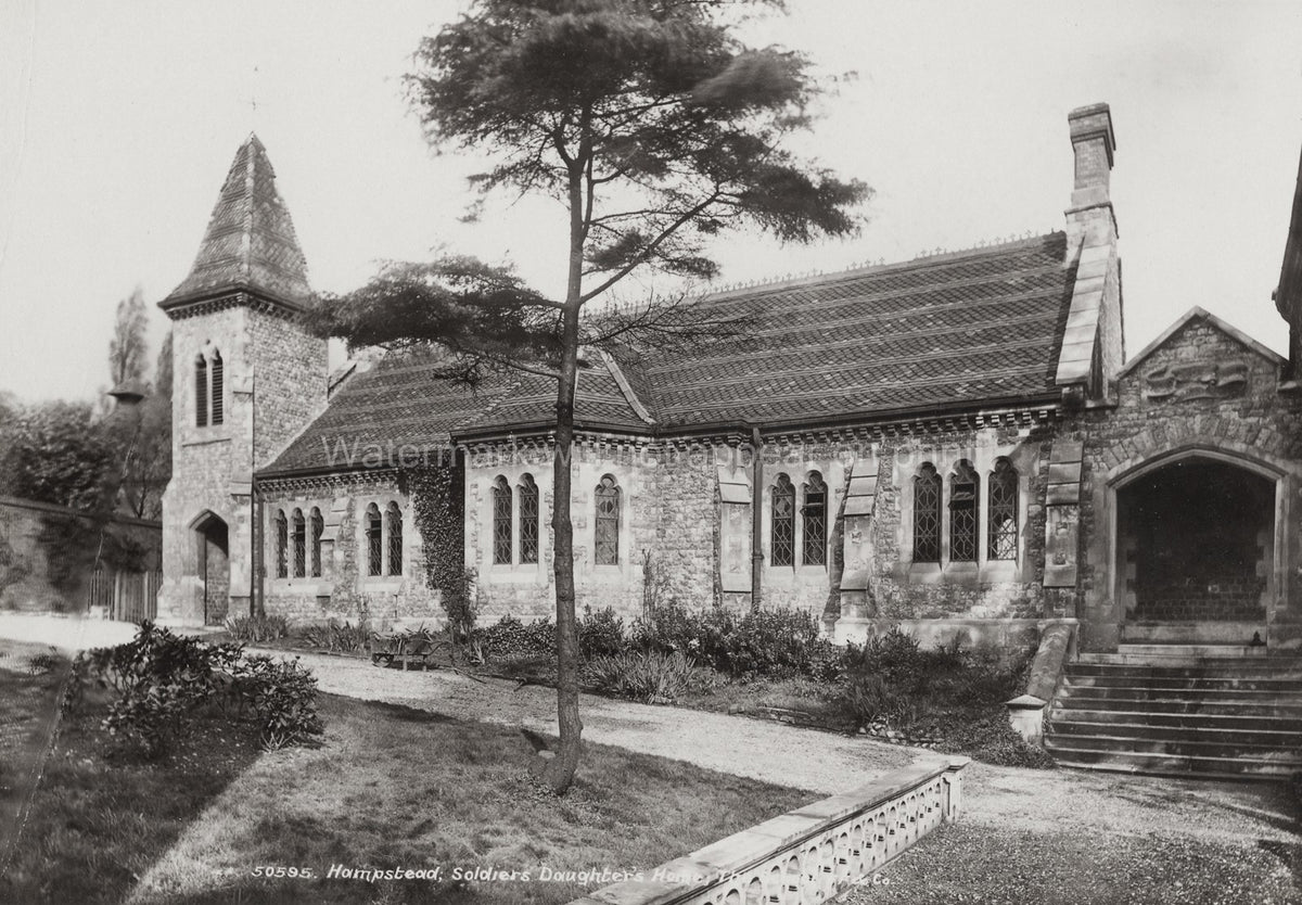London Soldier's Daughter's House Hampstead Heath Chapel Stone Vtg. Photo 19thC.
