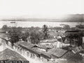 Santiago Cuba Harbor Bay View Market Rooftops Ships Vtg. Photo 19thC.