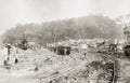 Panama Canal Construction French Attempt de Lesseps Workers Vtg. Photo 19thC.