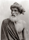 SE Asia Keling Kling Man Indian Origin Turban Beard Portrait Vtg. Photo 19thC.